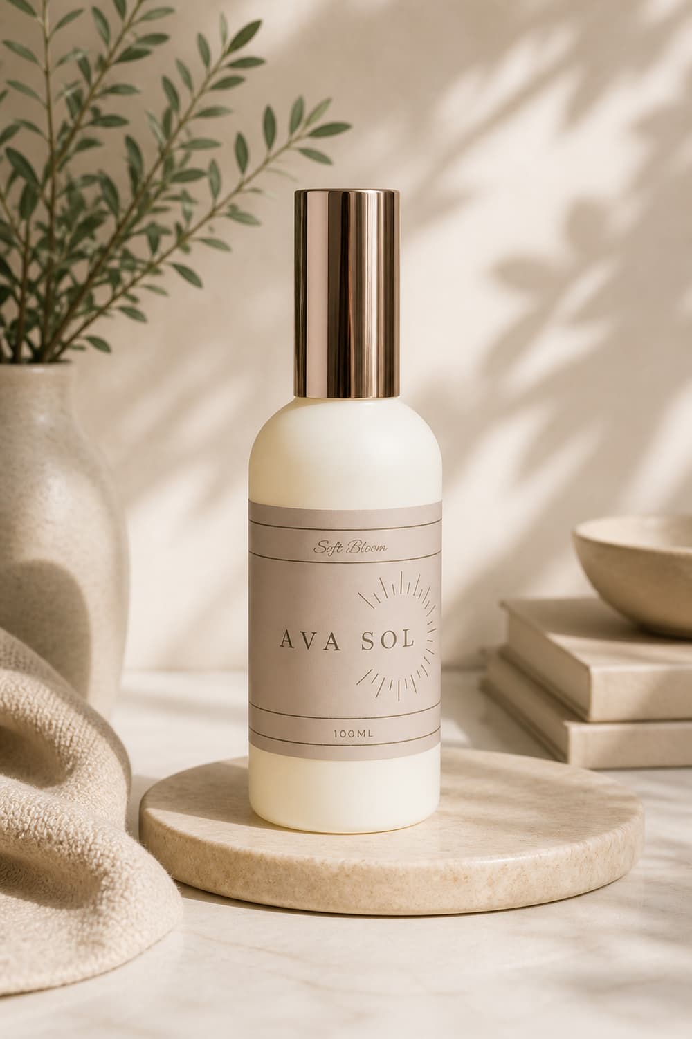 Ava Sol Soft Bloom atmosphere mist in warm natural light